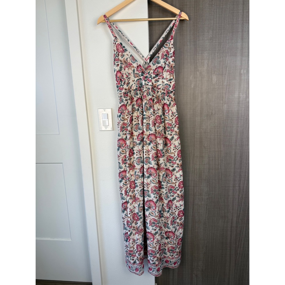 Louise Misha Ecru Cream Indian Floral Arya Maxi Dress Size 38 Medium - Picture 5 of 14